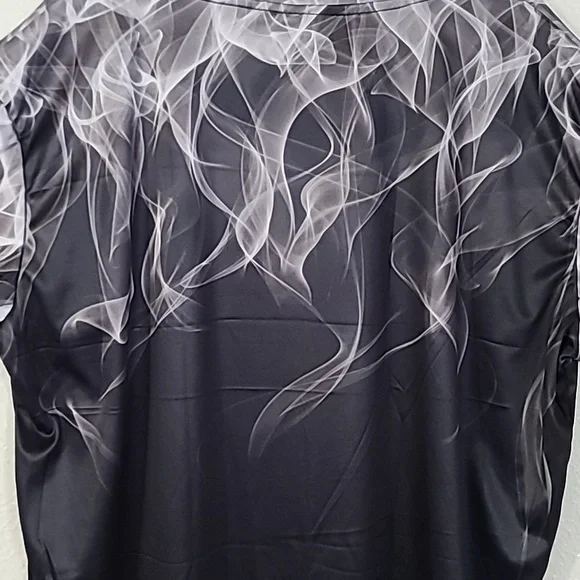 Grey Flame Smoke Luxury Graphic Mens Tee Shirt Dri Fit Tshirt Size 2XL - Picture 10 of 15